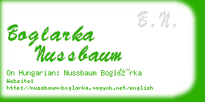 boglarka nussbaum business card